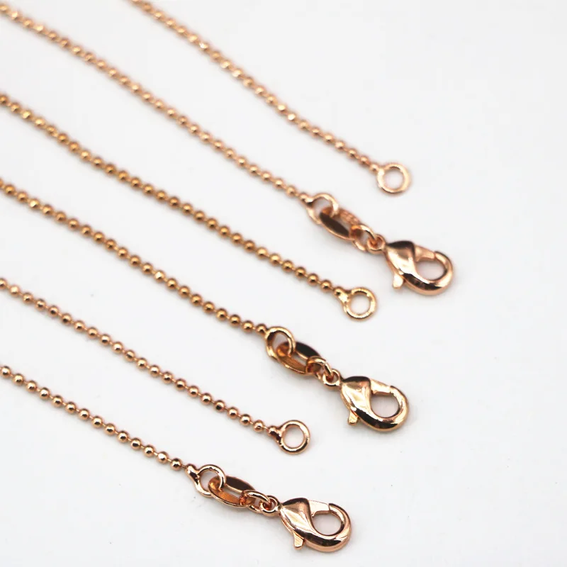Моде Для женщин Нержавеющая сталь цепи Цепочки и ожерелья 3 шт. круглый 1 мм