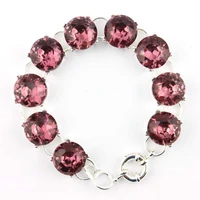 classic plating clear glass crystal dot bracelets bridal bridesmaid jewelry wholesale 15 mm 9 dot