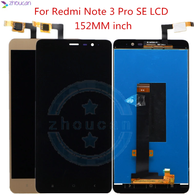152 мм для 5 &quotXiaomi Redmi Note 3 Pro SE ЖК дисплей кодирующий преобразователь сенсорного