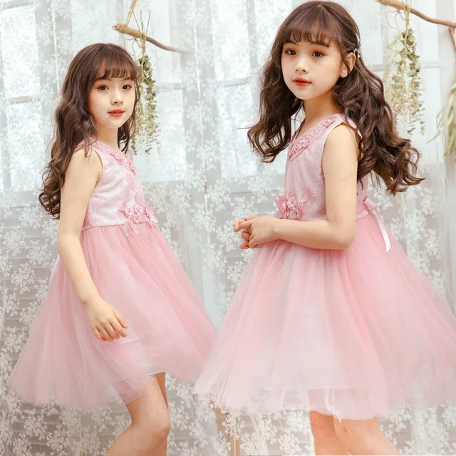 Rlyaeiz High Quality Kids Dresses For Girls 2019 Summer Fashion Lace 2-7Y Princess Ball Gown Dress | Детская одежда и обувь
