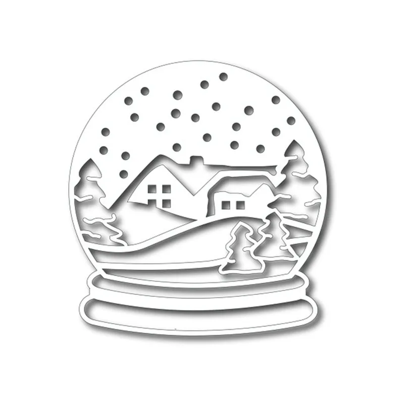 YaMinSanNiO Snowglobe сцена металлические резные штампы Скрапбукинг карты изготовление