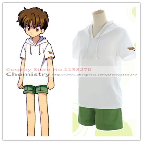 Cardcaptor Sakura Syaoran Li Новая летняя одежда карнавальный костюм |
