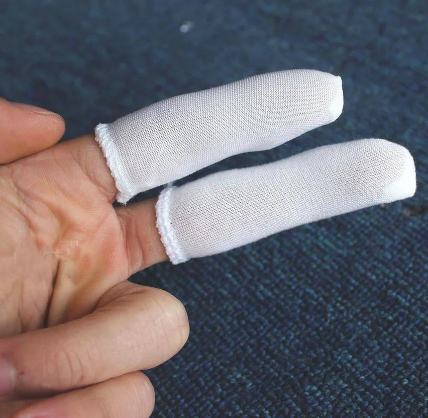 

100pcs Cutton Cloth Finger Cot Anti Static Breathe Free Finger Cots Gloves Sleeves Wear-resistant Cots Work Gloves Sale