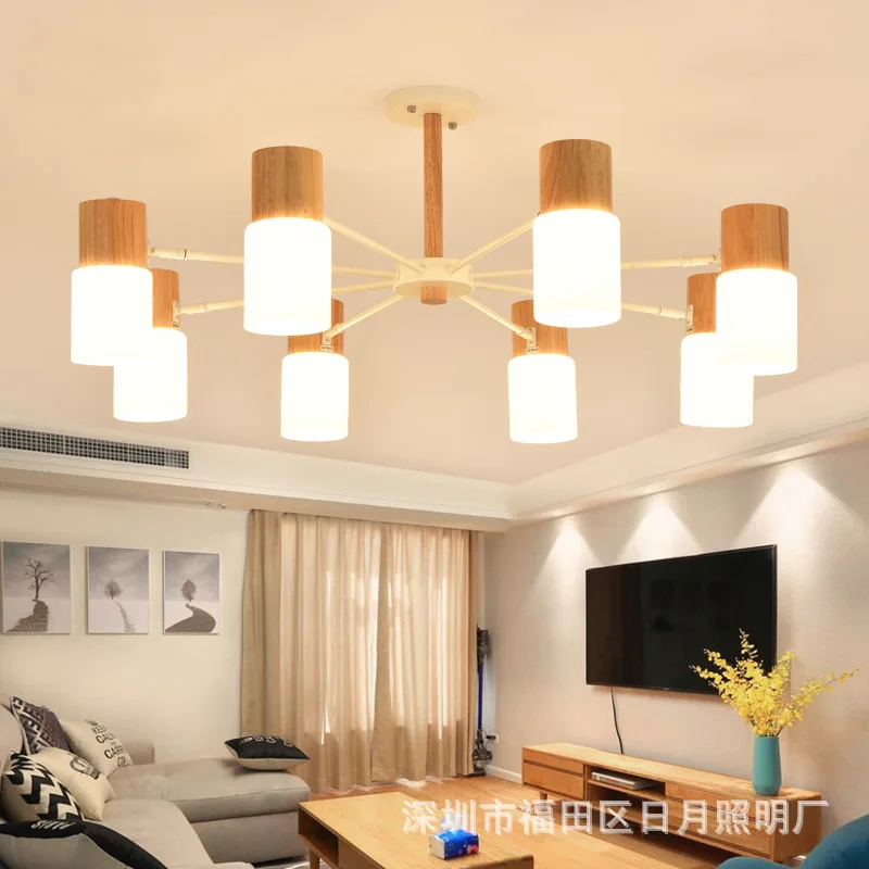 Современные деревянные подвесные светильники из дуба для столовой ресторана