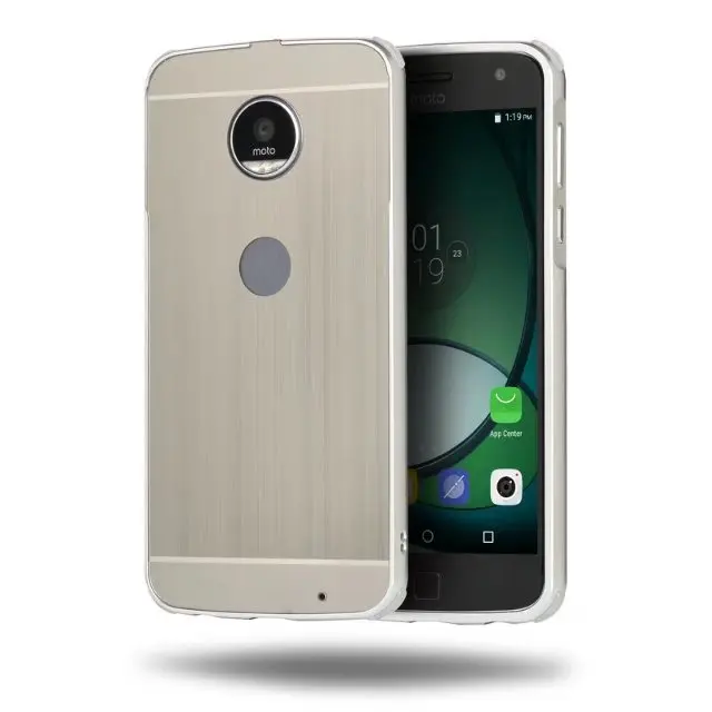 Silver Для Motorola Moto Z2 силы противоударный жесткий чехол класса люкс защитой от ударов при падении и отполированное акриловое бампер чехол для Motorola Moto Z2 силы - Цвет: Silver