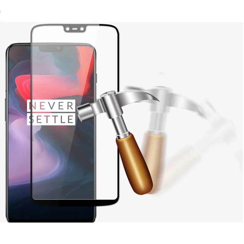 2 шт. ультратонкое защитное закаленное стекло для OnePlus 6 шесть полноэкранная