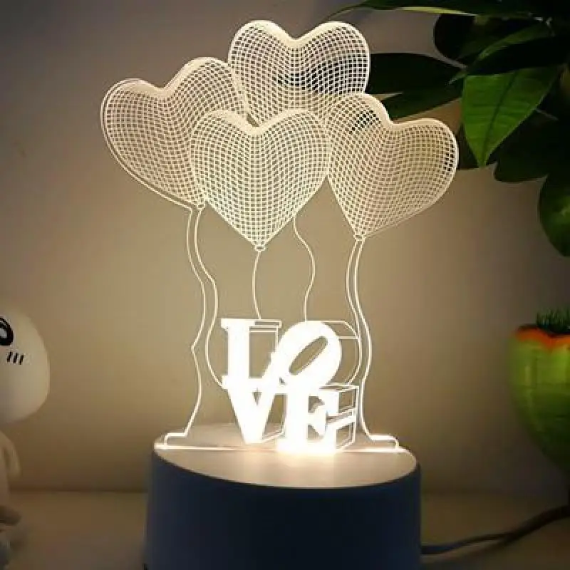 Настольные 3D лампы Lamparas De Table для гостиной 3 меняющихся цвета настольная лампа