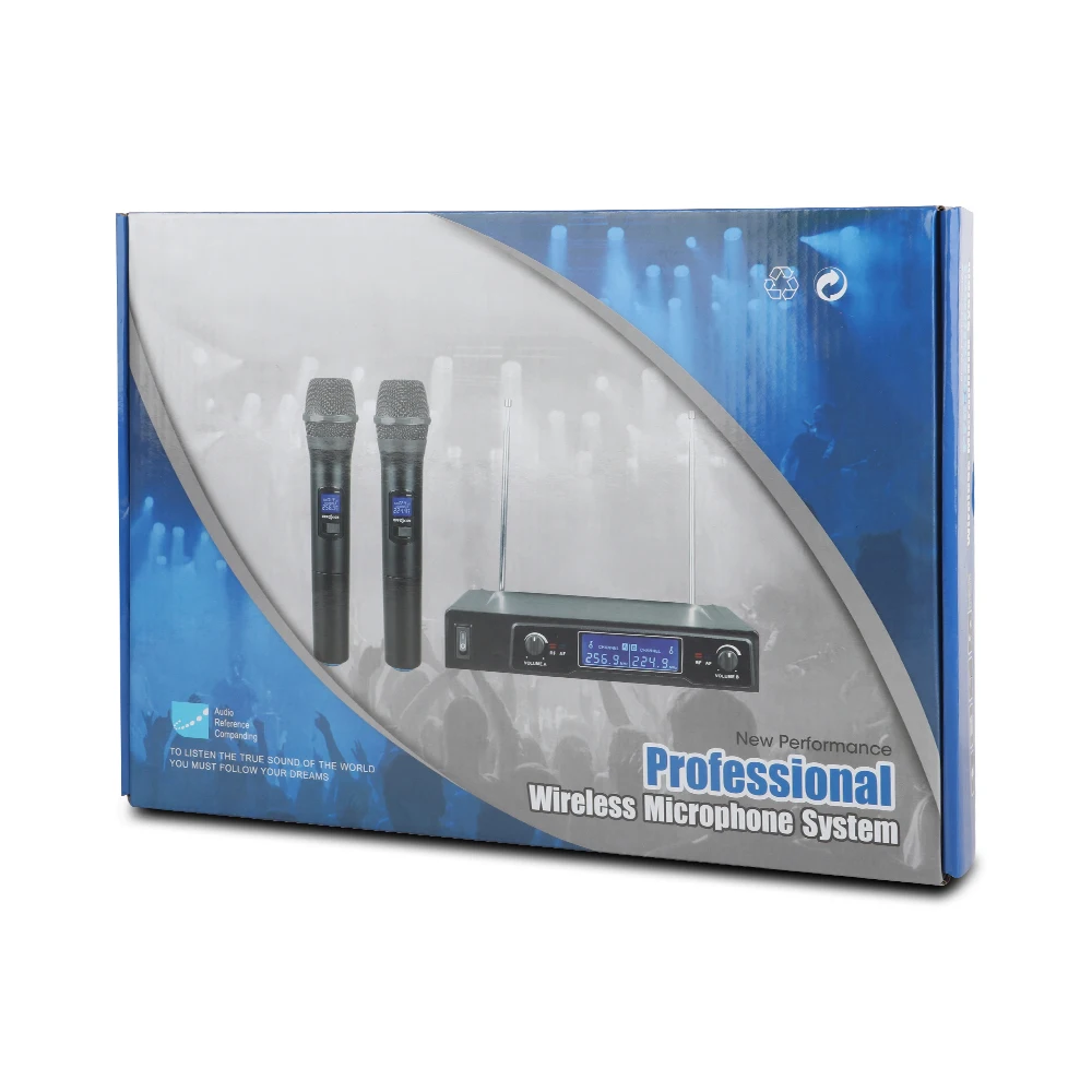 SP V3002 VHF Беспроводная микрофонная система с 2 ручными микрофонными каналами для свадьбы, конференции, караоке, музыки, вечерние