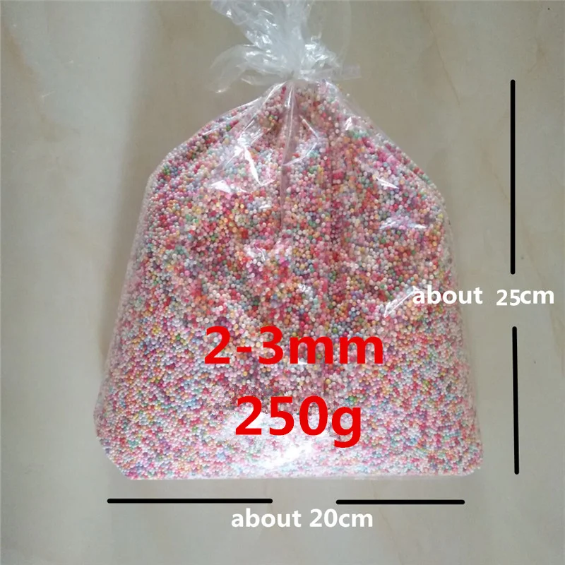 

About 250g 2-3mm Mixed colors and White beads styrofoam Polystyrene Bubble ball Suitable for decoration wedding, party, DIY