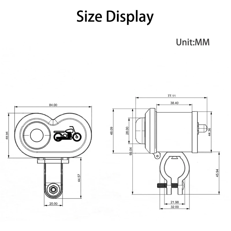 QC 3,0 Быстрая зарядка 5 в 3.0A/1.5A двойной USB прикуриватель для мотоцикла USB зарядное устройство с Вольтметр Отображение времени с вкл/выкл Swith