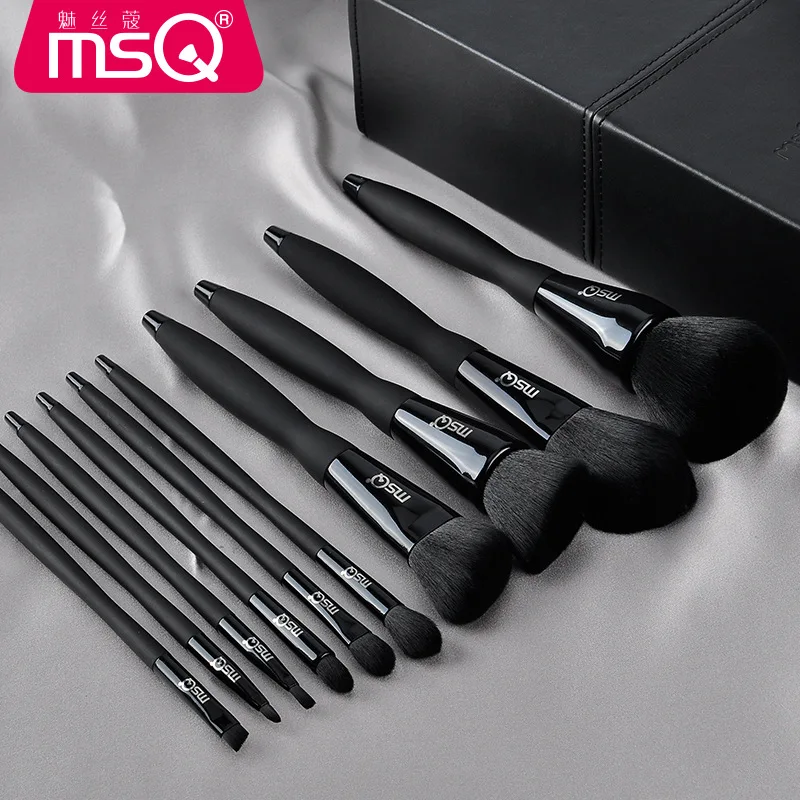 MSQ 10 шт. набор кистей для макияжа основа косметическая кисть бровей тени век