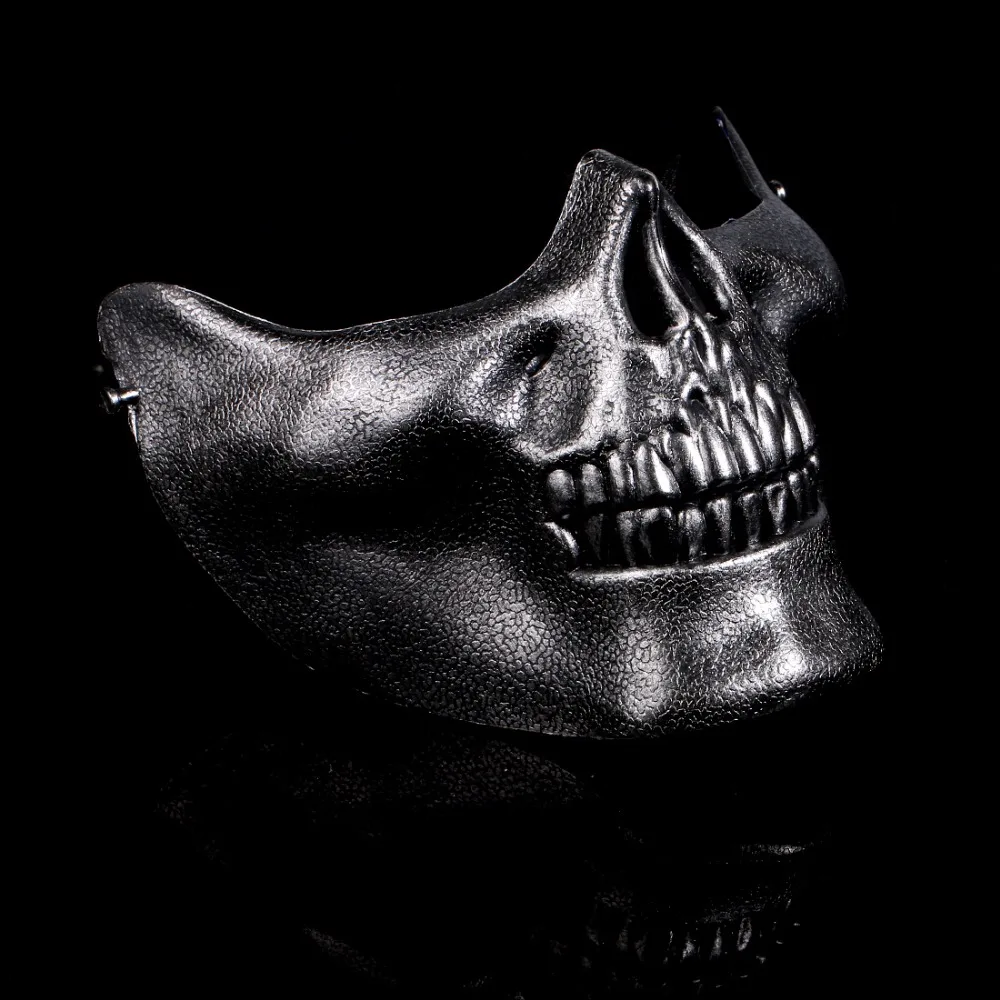 H&ampD Hot! Sliver Skull Half Face CS Military Skeleton Warrior 3 Generations Masquerade Mask | Дом и сад
