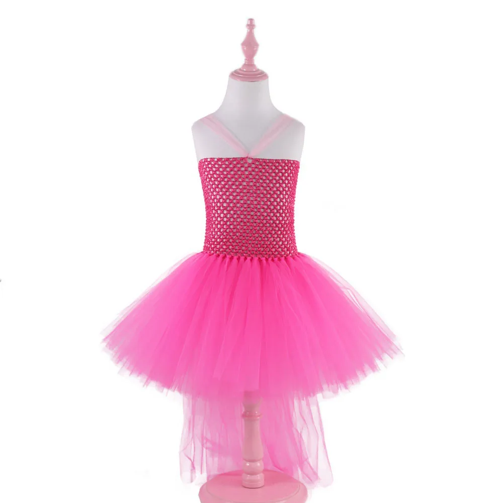 New Girls Unicorn Tutu Dress with headwear Pink Girls little pony costume Birthday Party Dress Kids Halloween Unicorn Costume