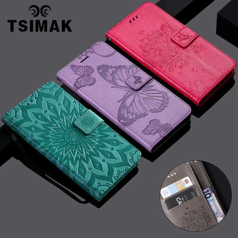Tsimak Wallet Case For Samsung Galaxy A7 2018 A750 Flip PU Leather Phone Case Cover Coque Capa