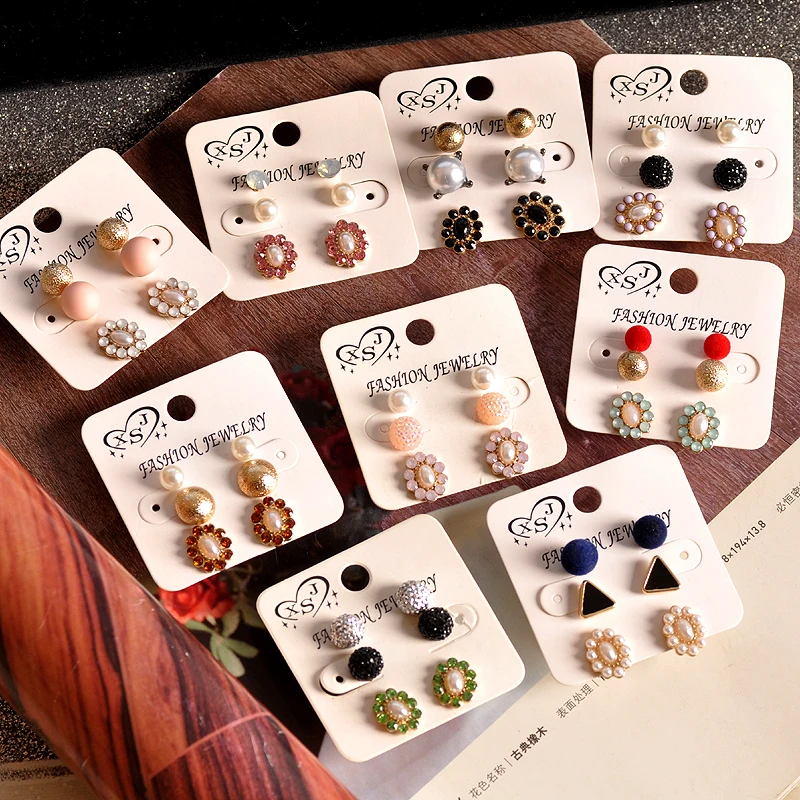 Новые модные женские аксессуары оптовая продажа серьги гвоздики для девочек