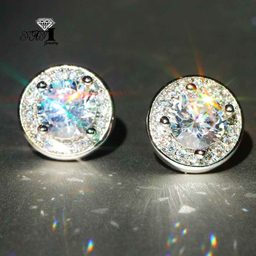 Ювелирные изделия YaYI Мода Принцесса 5.9CT серебро белый циркон Цвет Длинные серьги