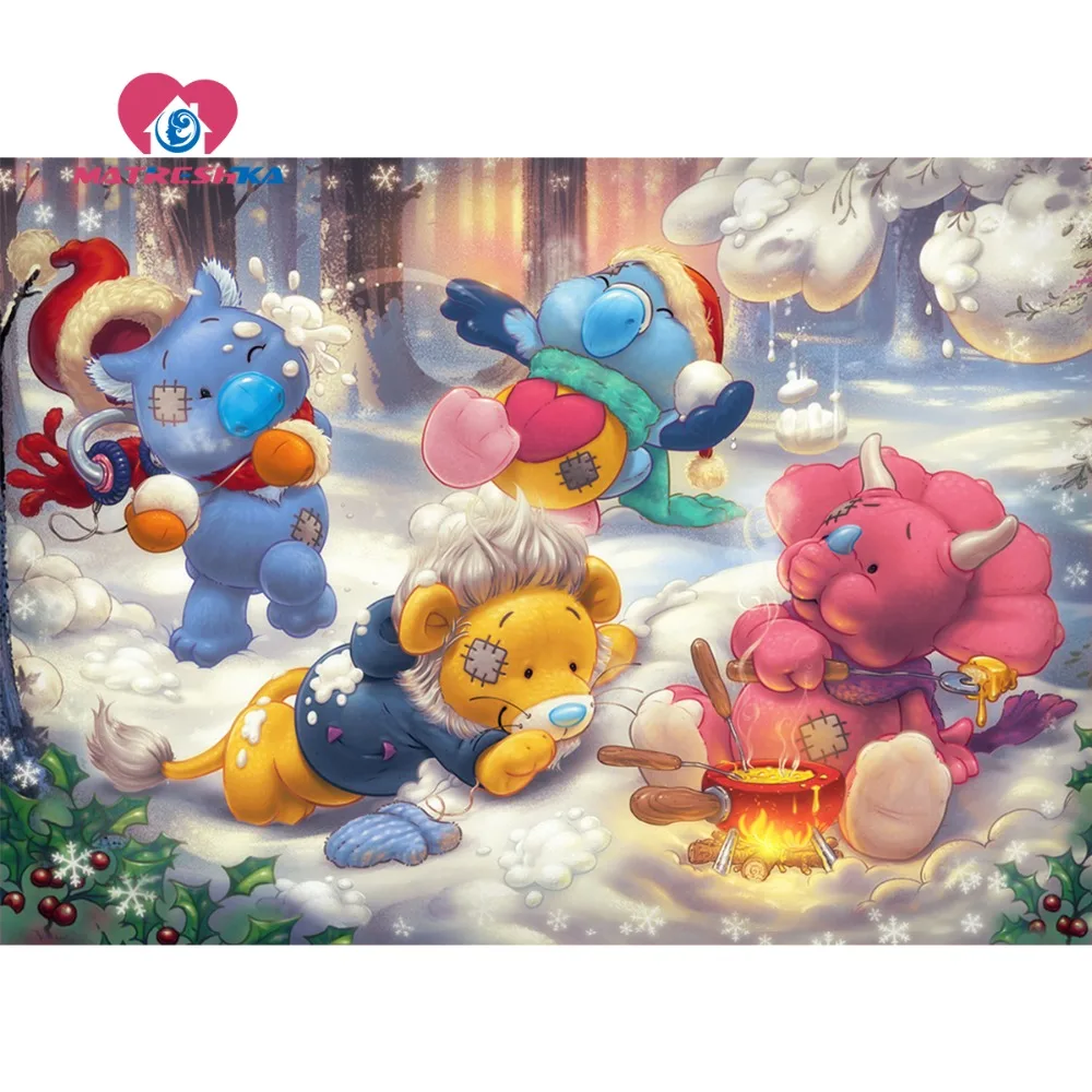 Алмазная вышивка мультфильм для детей 5d алмазная живопись своими руками