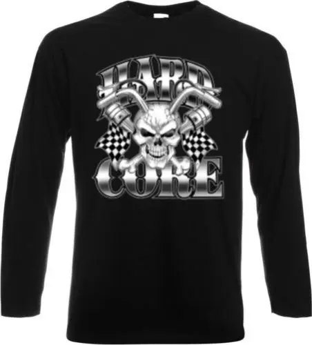 Футболка с длинным рукавом и байкерским принтом Chopper & Old School Motif модель