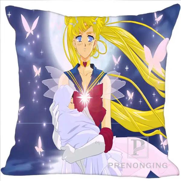 Pillowcases Пользовательские Декоративные наволочки аниме Сейлор Мун квадратные молнии Наволочки лучший подарок(с одной стороны) 180117#84 - Цвет: Pillowcases