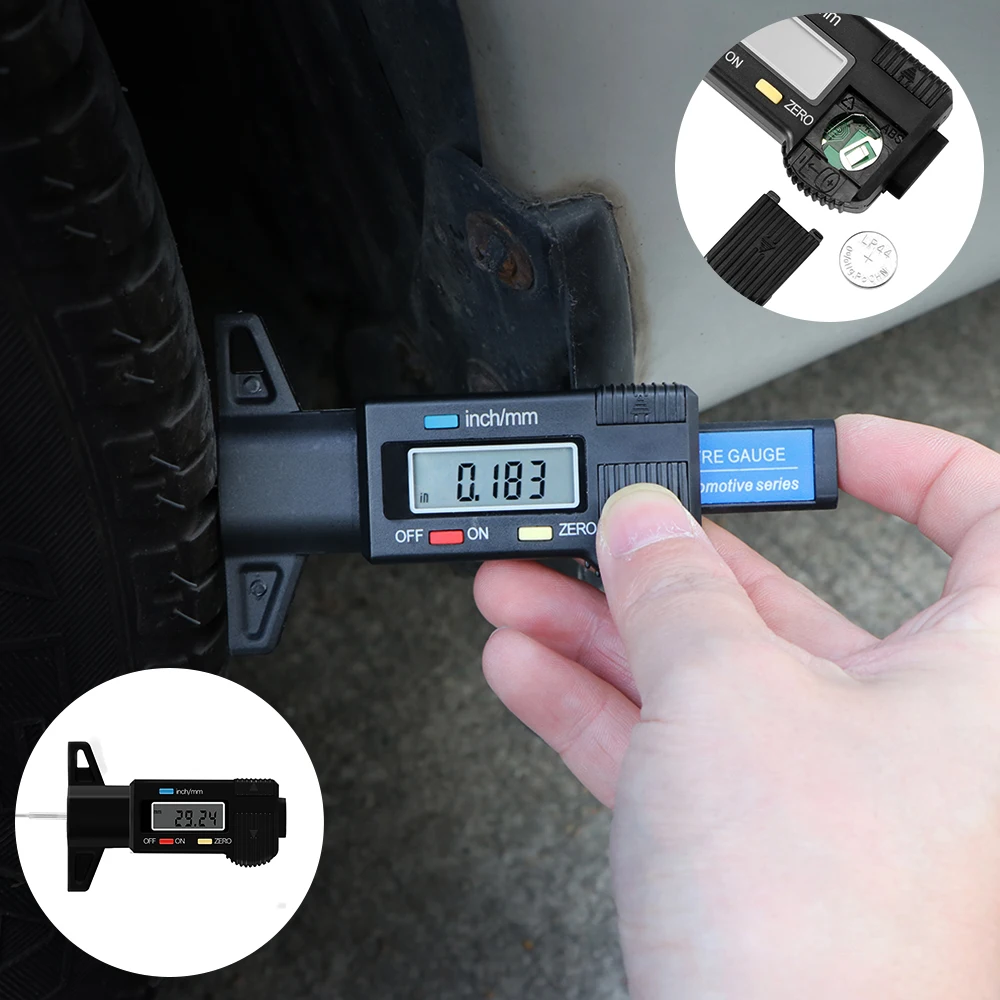 Цифровой датчик глубины электронный ЖК-дисплей шины колеса протектора глубина