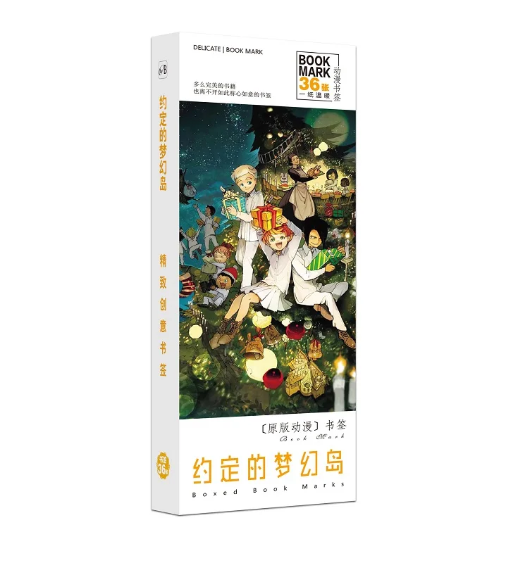 Новый 36 шт./компл. аниме обещанный Neverland бумажная закладка Мультфильм держатель