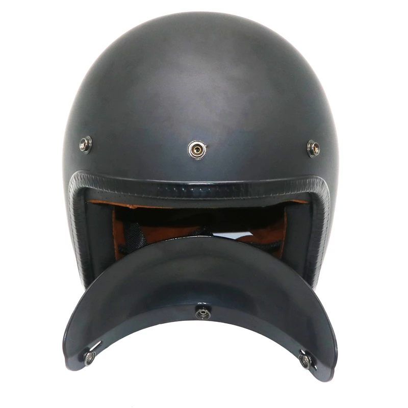 LMoDri мотоциклетный шлем из синтетической кожи Ретро Винтаж крейсер чоппер Скутер
