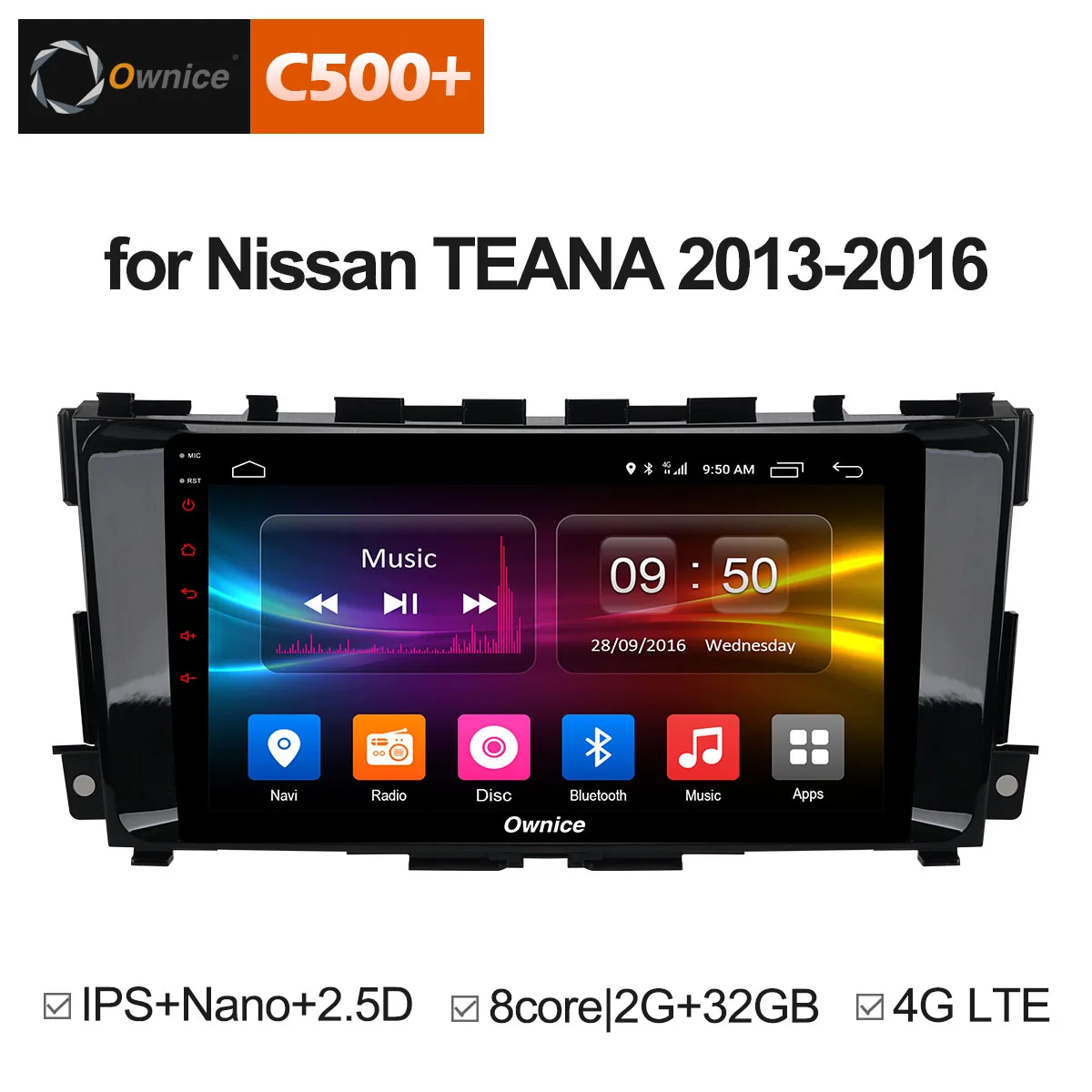 Ownice C500 + G10 Android 8 1 автомобиль радио gps Octa Ядро для Nissan Teana Altima 2013 2016 Навигация dvd 4