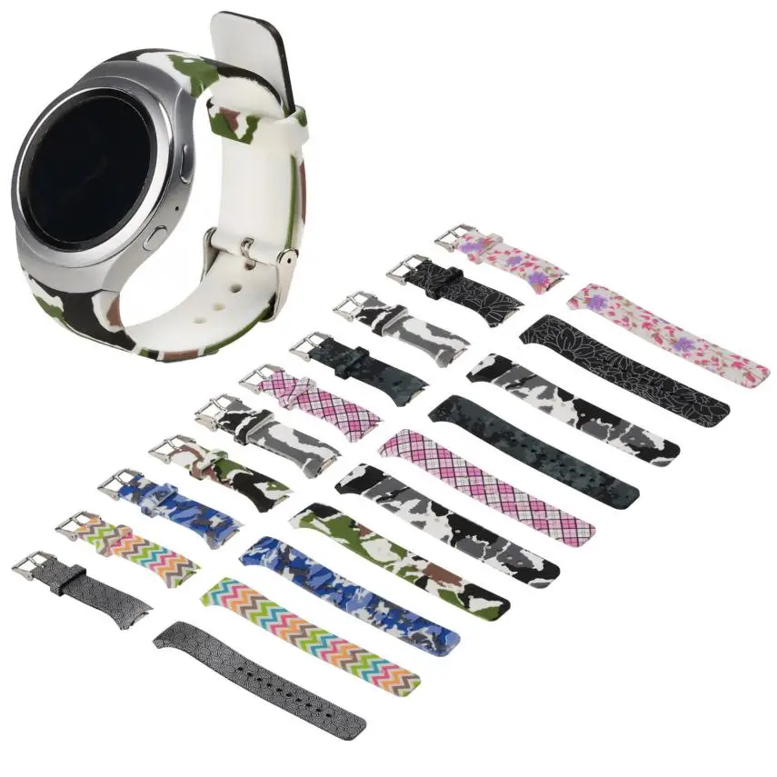 Хорошая продажа роскошный силиконовый для часов Ремешок Samsung Galaxy Gear S2 SM R720 7
