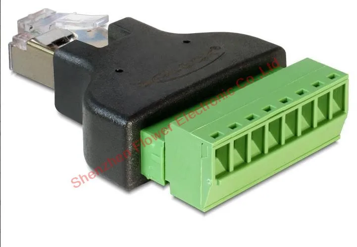 10 шт. RJ45 на винт терминальный адаптер штекер 8-контактный разъем разветвитель для