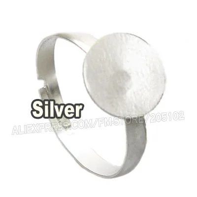 35 шт./лот 18 мм металлическое регулируемое кольцо для пальцев настройки Золотой