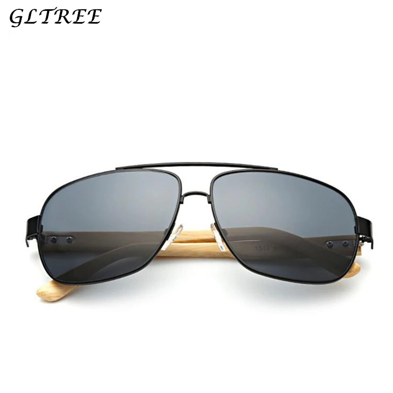 

GLTREE 2019 Bamboo Wooden Sunglasses Men Vintage Handmade Polarized Mirror Coating Lens Eyewear Driving Sun Glasses For Men G46