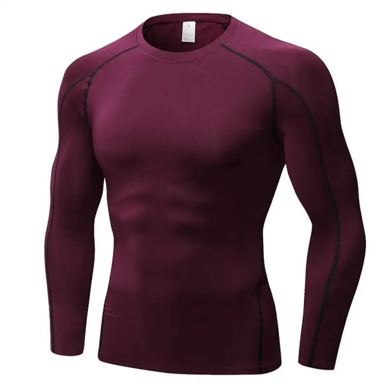 2018 New Running T-shirts Quick Dry Compression Shirts Fitness Tights Gym Sportswear Basketball Men Sports T-Shirt Bodybuilding | Спорт и