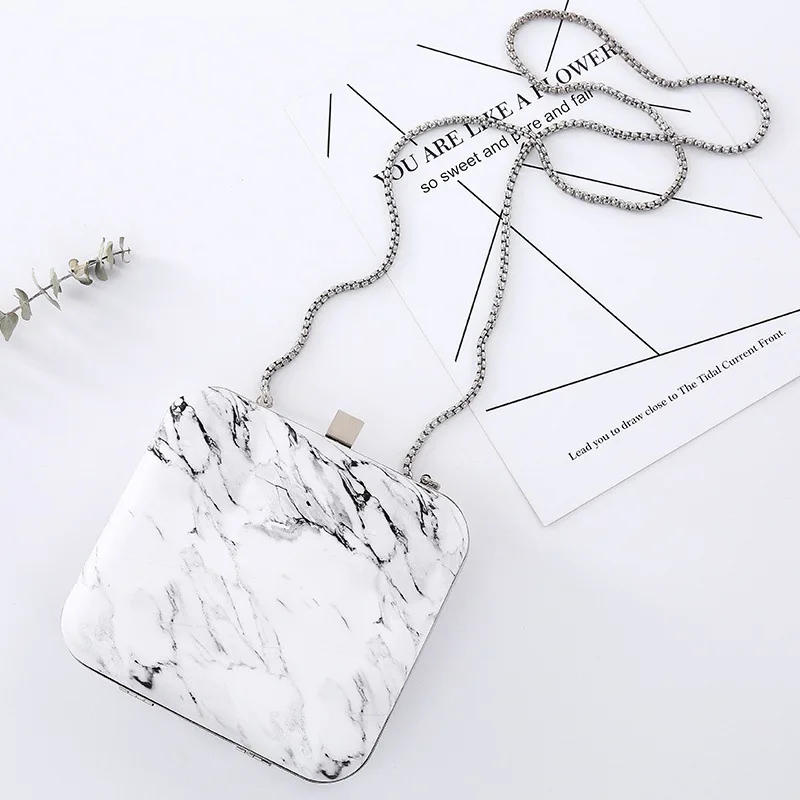 Женская сумка мессенджер из ПУ кожи с мраморным принтом|Сумки ручками| |