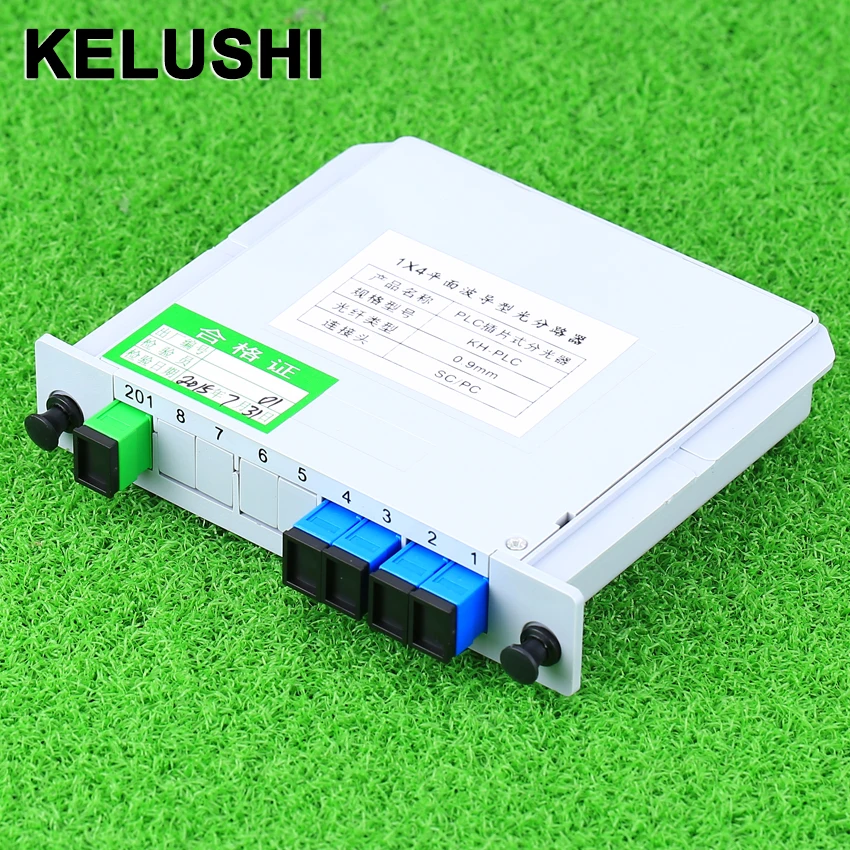 

KELUSHI SC/UPC 1*4 Module PLC Fiber Optical Splitter SC Connector PLC Splitter Optical Fiber Branching Device
