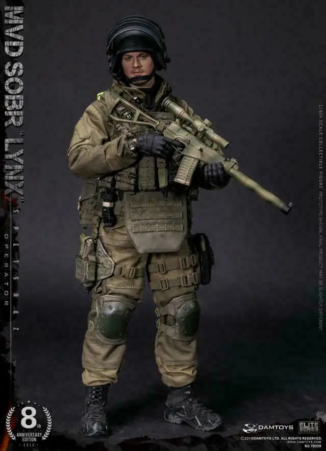 Коллекционный 78059 1/6 полный набор русский спецназ MVD SOBR LYNX 8th anniversary Edition модель для поклонников коллекционные подарки