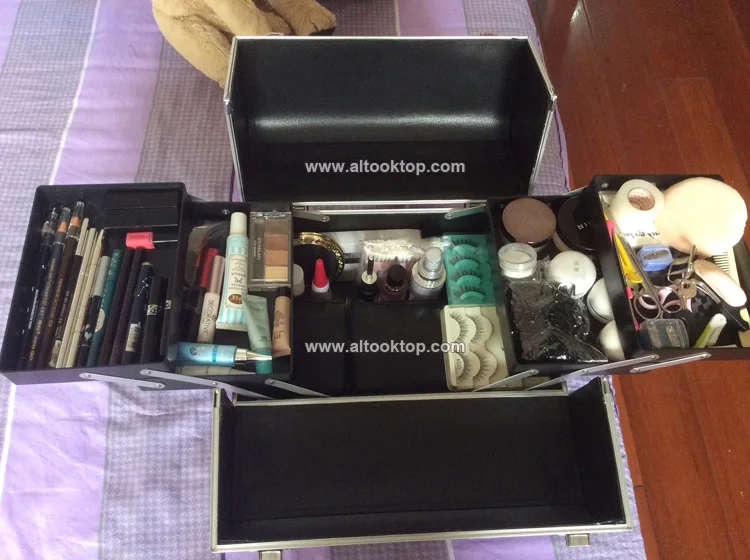 17 видов цветов ABS + алюминий косметичка Профессиональный чемодан коробка легко