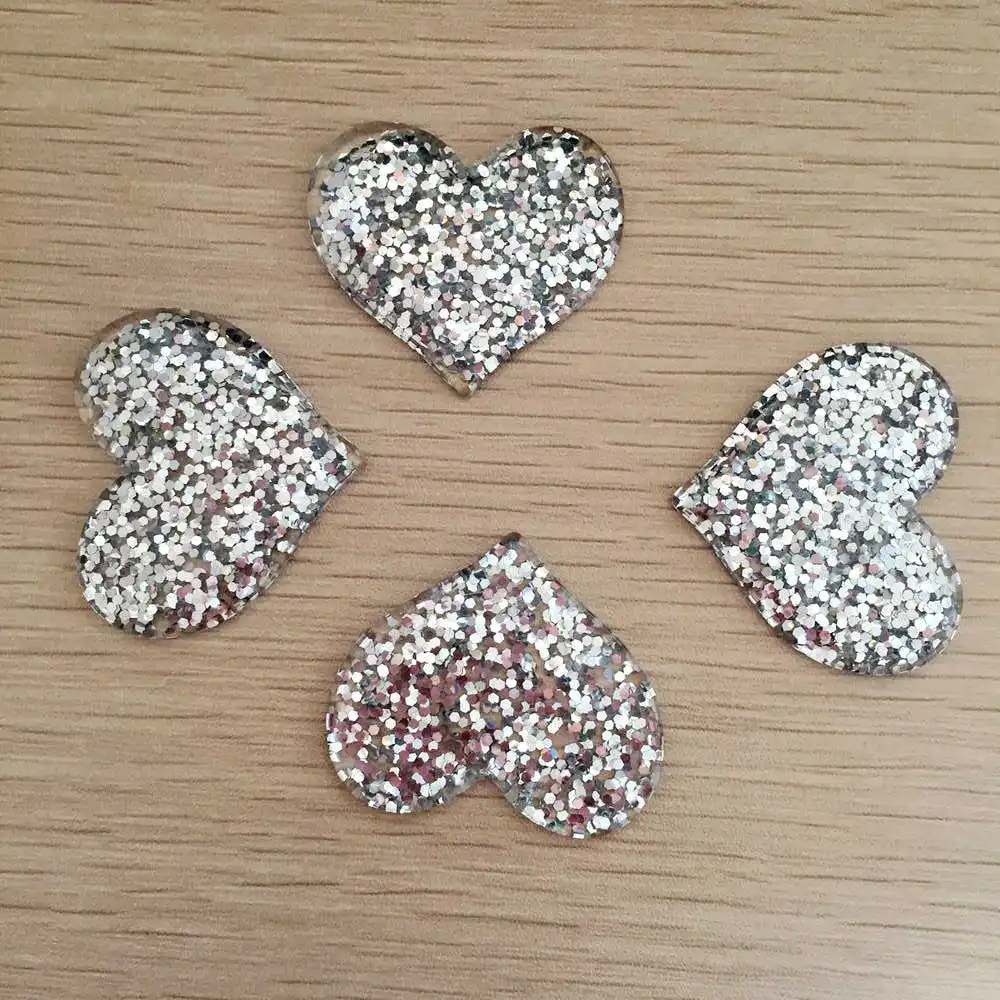36 мм Bling Стразы в форме сердца с аппликацией и хрустальное свадебное украшение для рукоделия 8 шт.-Z37 - Цвет: Z370