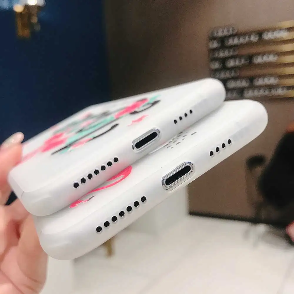 Чехол Boucho с милым рисунком фламинго для iphone XS MAX XR X 5 5s SE 6 6s 7 8 plus чехол телефона