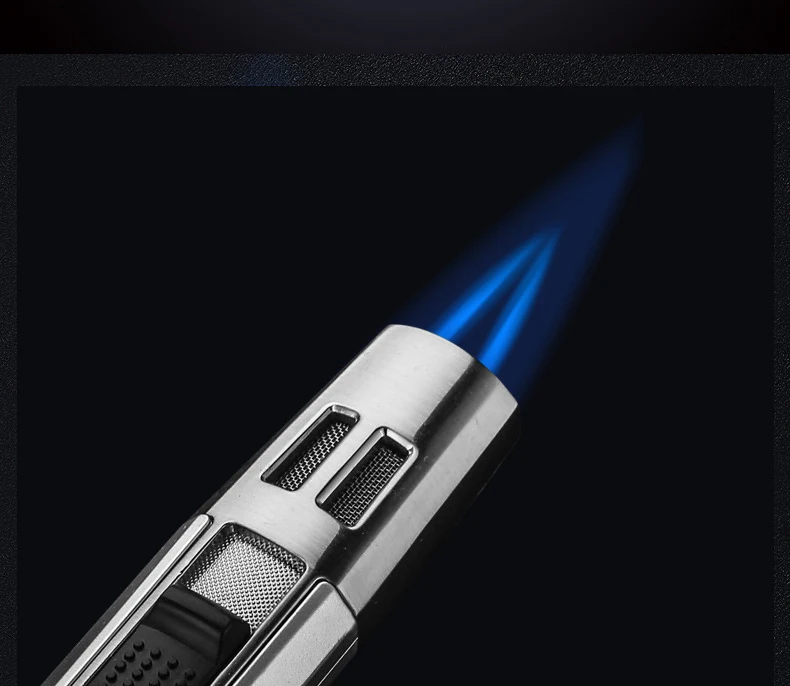 HONEST Metal & plastic 2 Turbine jet torch бутан Газовая многоразовая зажигалка ветрозащитный