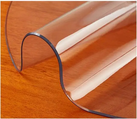 Гостиничная круглая скатерть из мягкого стекла Прозрачная ПВХ скатерть|transparent pvc