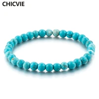 chicvie casual blue natural stone strand bracelet female ethnic bead bracelet for women men trending jewelry bracelets sbr160118