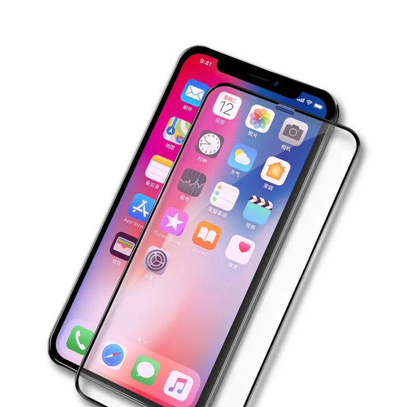 9H полное покрытие протектор экрана для iPhone Xr Xs Max X 5 5S SE 6 6S 7 8 Plus закаленное стекло |