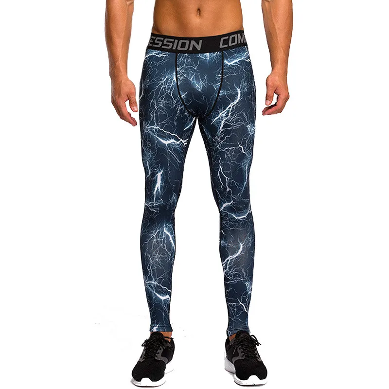 Обтягивающие мужские камуфляжные быстросохнущие Компрессионные спортивные