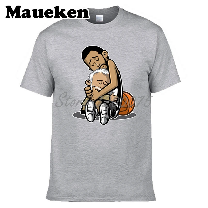 Мужская футболка с героями мультфильмов Tim Duncan Gregg Popovich Fundamental Duo vehal San Antonio W19032709 |