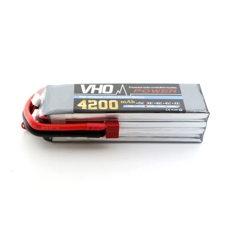 VHO lipo battery 14.8v 4200mAh 30C 4s T/XT60 FOR RC airplane cell akku li-poly 1pcs | Игрушки и хобби