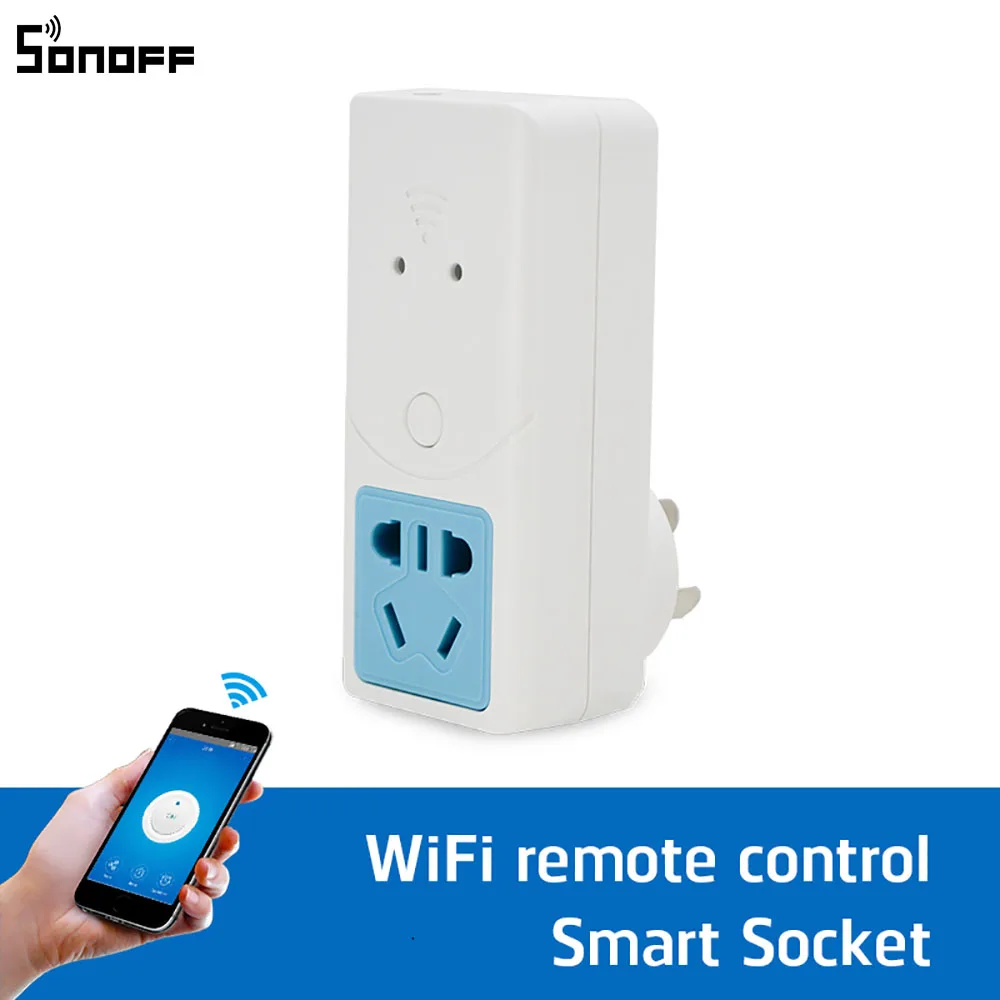Умная розетка Sonoff S22 Wi Fi AU CN Беспроводная поддерживает Температурный датчик