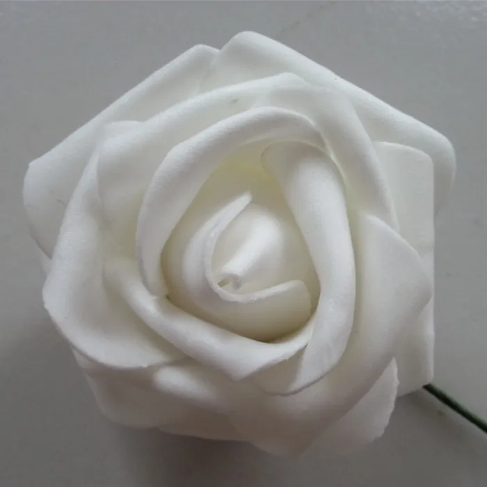White 50 шт. 6 см Искусственный эва пена роза стволовых Свадебные цветы для DIY корсаж Свадебный букет вечерние свадебные украшения - Цвет: White