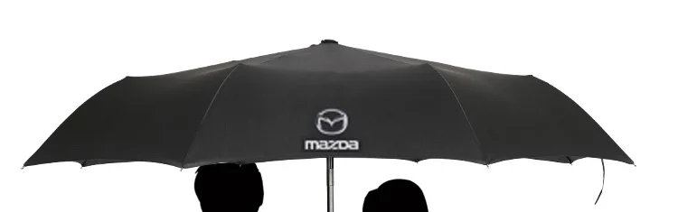 Автоматический автомобильный зонт в три сложения Mazda, мужской основной деловой зонт для отдыха