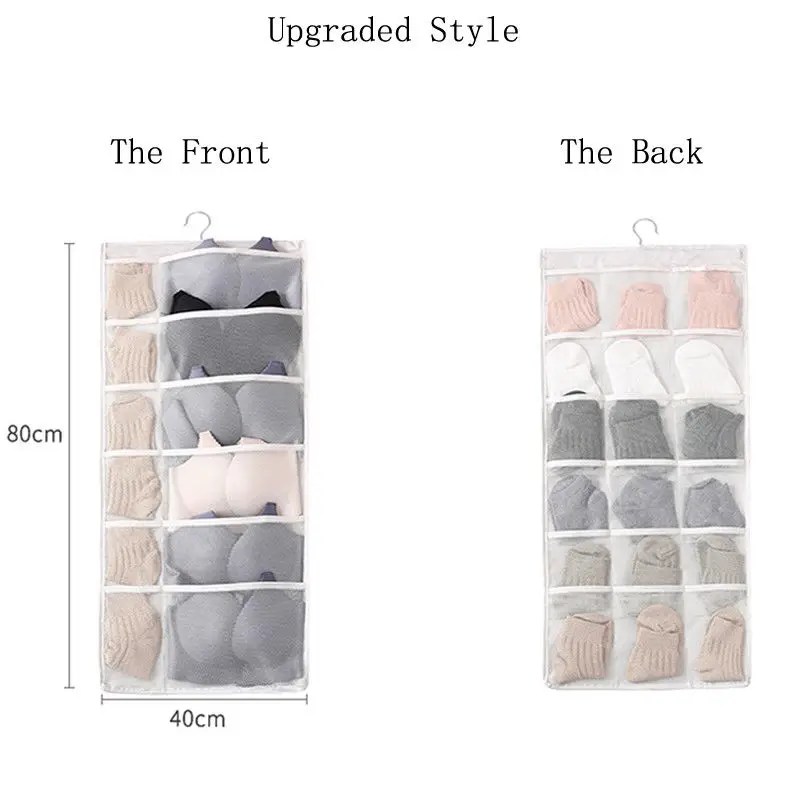 1 шт. пространство Сохранить двухсторонняя нижнее бельё для девочек висит мешок