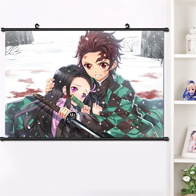 R Аниме Demon Slayer: Kimetsu no Yaiba Agatsuma Zenitsu настенный Свиток Плакат манга настенные подвесные плакаты украшение дома подарок 40*60 см - Цвет: R